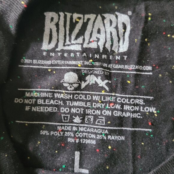 Blizzard Overwatch Genji Graphic Tee Size L Black Speckled - Picture 3 of 4